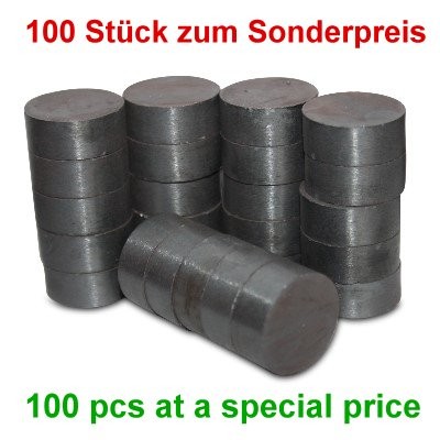 100 Scheibenmagnete 25x10 mm Y35
