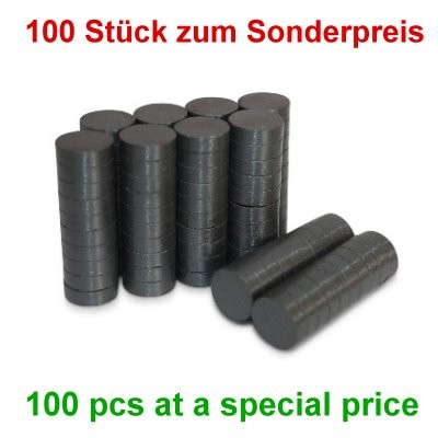 100 Scheibenmagnete 10x3 mm Y35