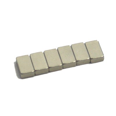 Quadermagnet 5x3x1.5 mm N52 Nickel