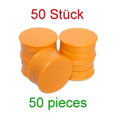50 Kunststoffmagnete 30 mm Ferrit orange, Toppreis