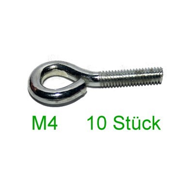 10 Metallösen M4-Gewinde
