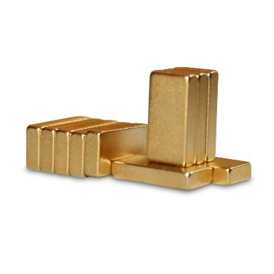 Quadermagnet 10x5x2 mm N52 Gold