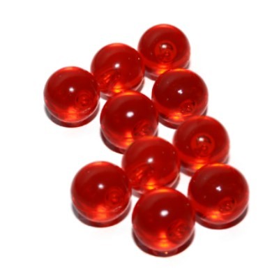 10 "Bubbles": Acrylkugeln mit Neodymmagnet 16 mm orange