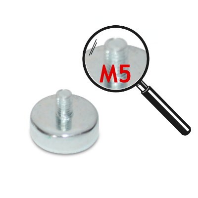 Topfmagnet 20 mm Typ C Gewinde M5