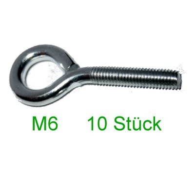 10 Metallösen M6-Gewinde