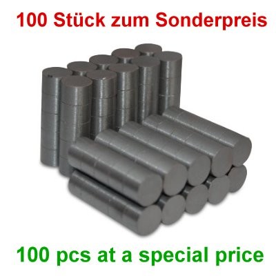 100 Scheibenmagnete 11x7 mm Y35