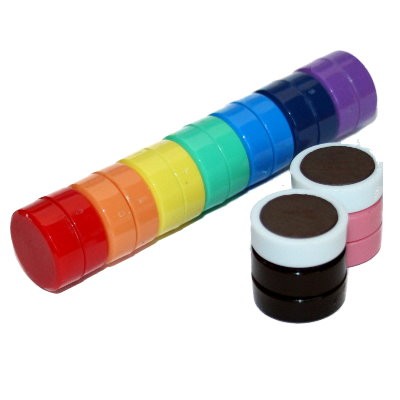 Kunststoffmagnet 20 mm Ferrit, 10 Farben wählbar