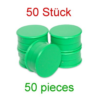 50 Kunststoffmagnete 30 mm Ferrit grün, Toppreis