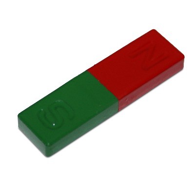 Quadermagnet 50x15x6 mm Y10 rot-grün