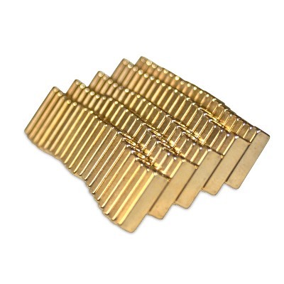 Quadermagnet 10x3x2 mm N52 Gold