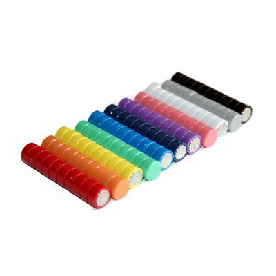 10 Kunststoffmagnete 10 mm Neodym, 11 Farben wählbar