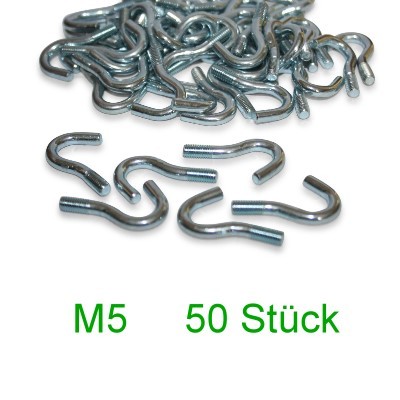 50 Metallhaken M5-Gewinde