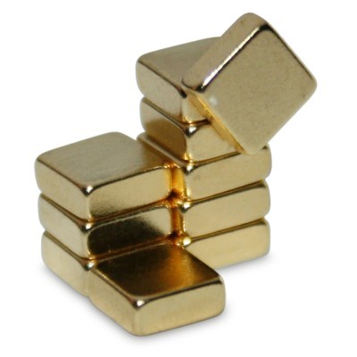 Quadermagnet 5x5x2 mm N52 Gold