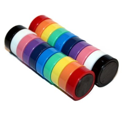 Kunststoffmagnet 20 mm Ferrit, 10 Farben wählbar