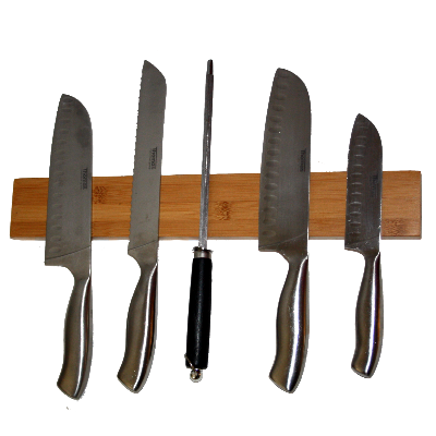Magnetische Messerleiste aus Bambusholz