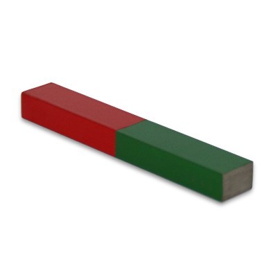 Quadermagnet 100x15x10 mm Al5 rot-grün